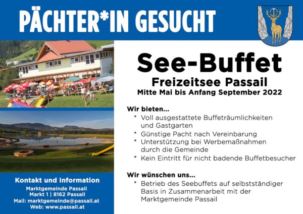 Ausschreibung PächterIn Seebuffet 2022